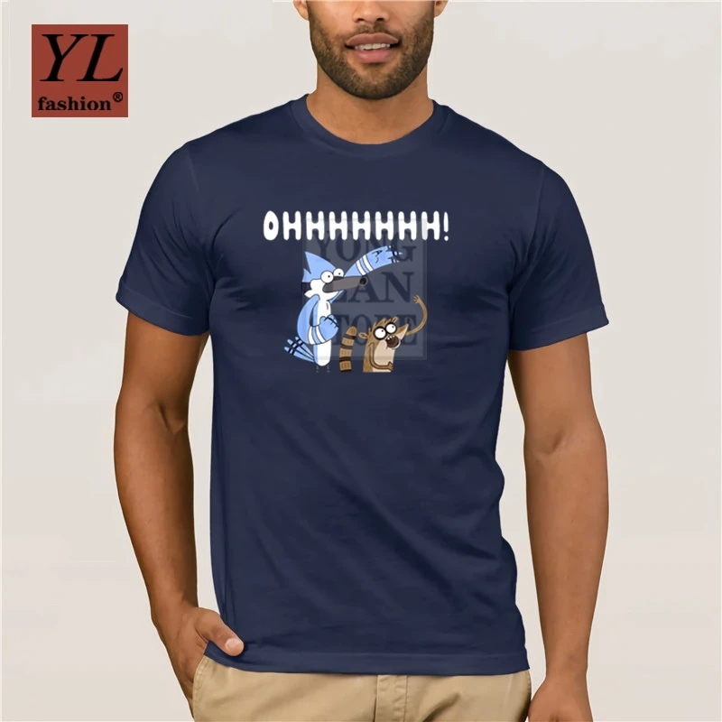 2020 модная мужская футболка с надписью quotOhhhh Mordecai and rigby | Мужская одежда
