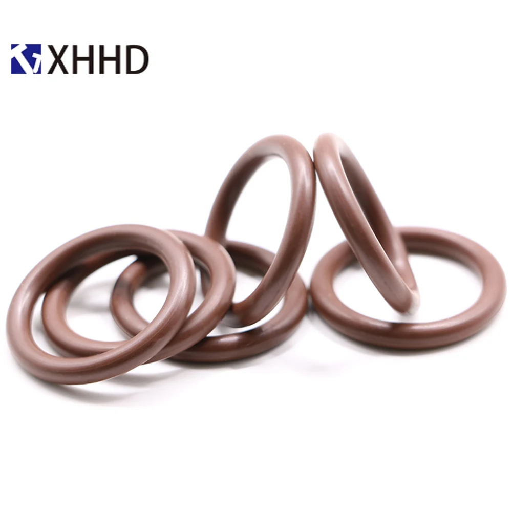

O Ring Sealing Elastic Washer High Temperature Seal O-rings Brown Silicon Gasket Prevent Leakage for Hydraulic Pressure Pipeline