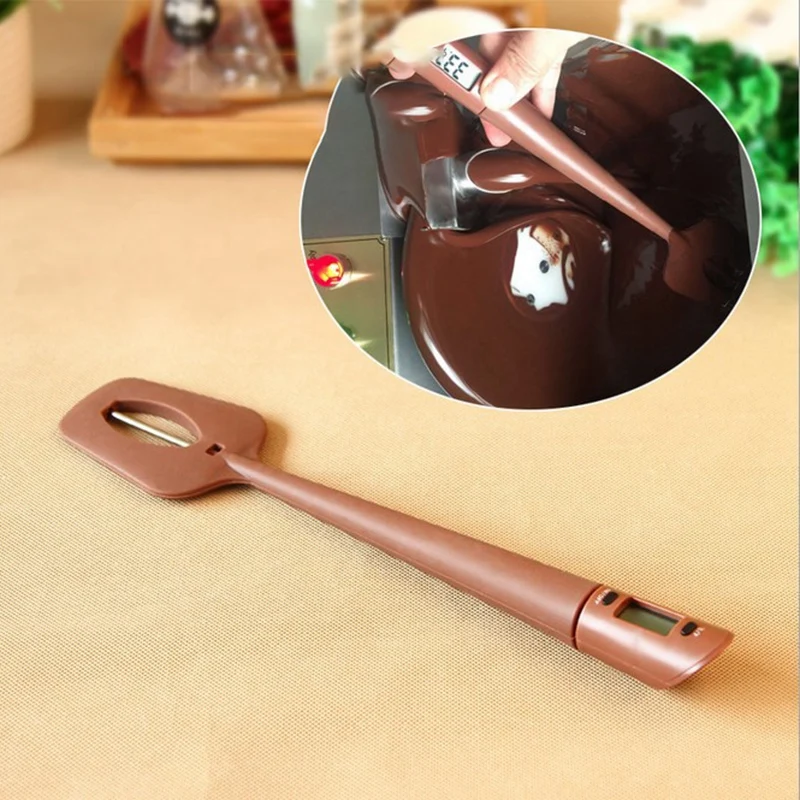 

Food Meat Cooking Spatula&Probe Digital Thermometer Scraper,for Soup Candy Chocolate Jam Cooking Baking BBQ Kitchen Tool