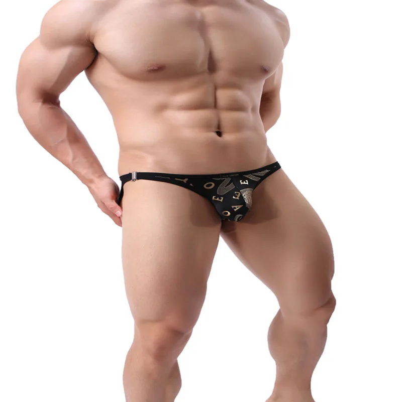 Мужские трусы-бикини однотонные спортивные трусы с низкой талией и