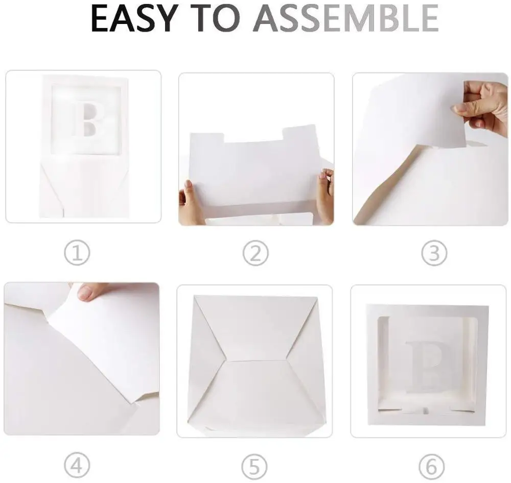 4 шт./компл. Детские прозрачные подарочные коробки с надписью Love детские вечерние