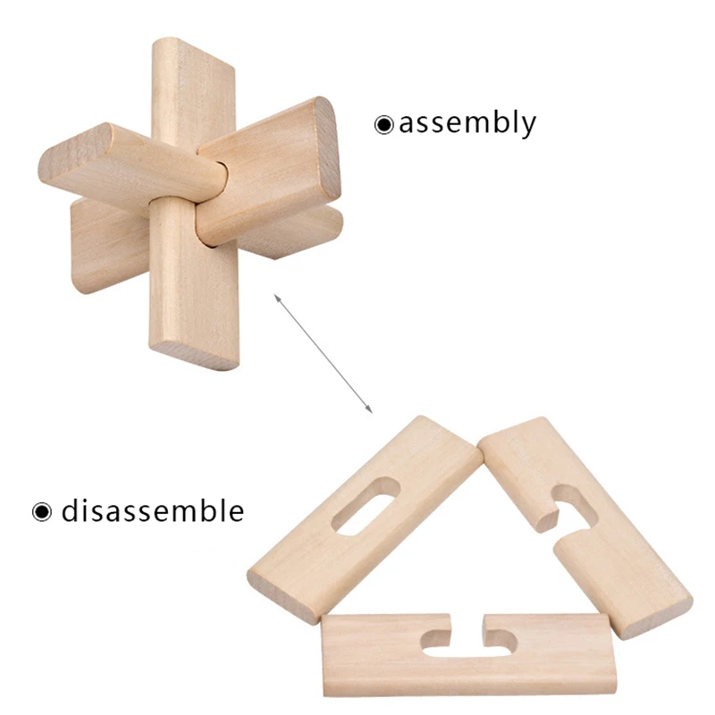 Досуг Дети Pouplar Классический IQ пазл для Тренировки Мозга Игрушка 3 палочки