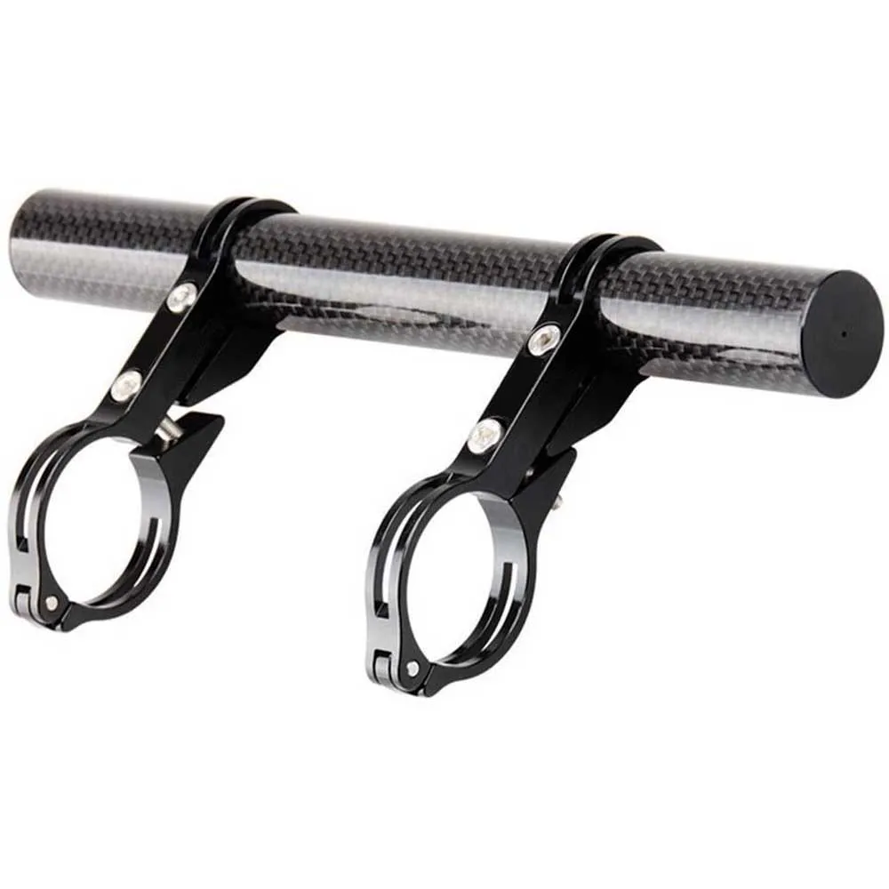 Углеродная трубка удлинитель руля велосипеда двойной зажим сплав кронштейн для