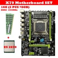 x79 motherboard kit combo with intel xeon e5 2670 processor 16g ddr3 1333mhz ram memory lga 2011 set support nvme ngff m 2