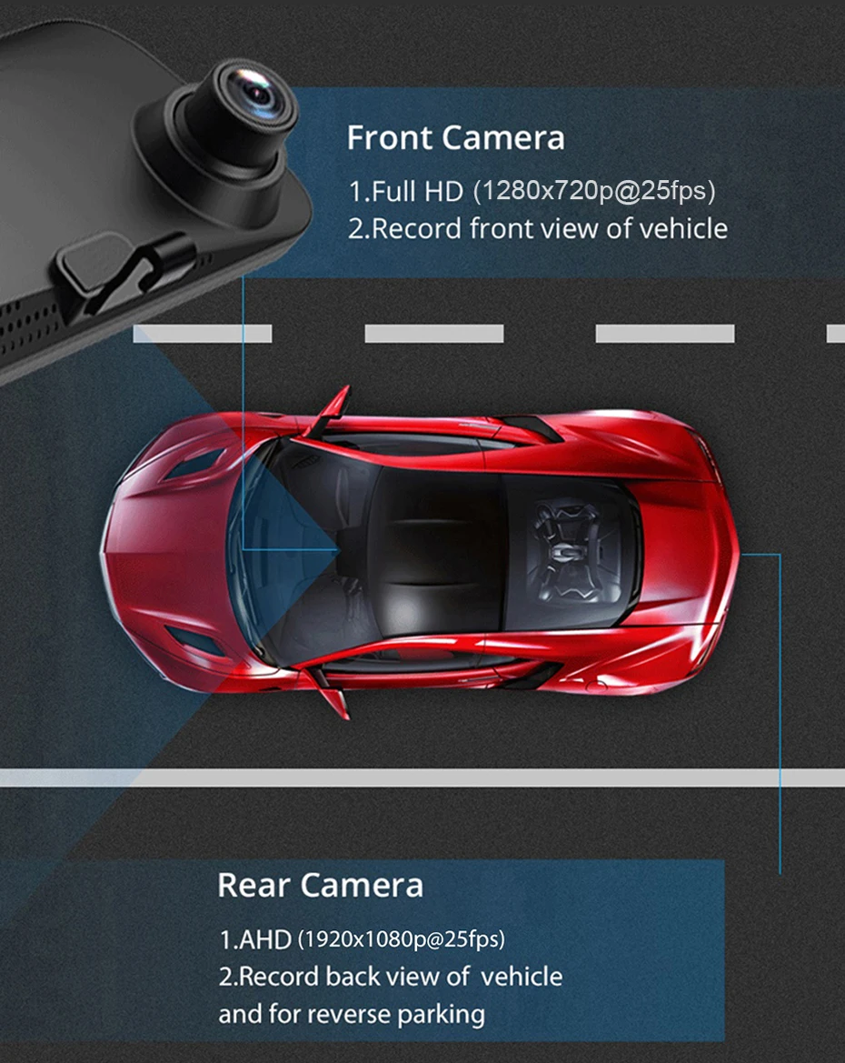 WHEXUNE 1" 4G ADAS зеркало заднего вида Android 8,1 FHD 1080P Двойной Объектив wifi видеорегистратор камера 2G ram 3 2G rom gps навигация автомобильный видеорегистратор