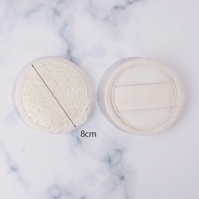 

8pcs Natural Loofah Plant Fiber Cleansing Brush Washing Machine Makeup Remover Pad Cleansing Brush With Bamboo Storage Box