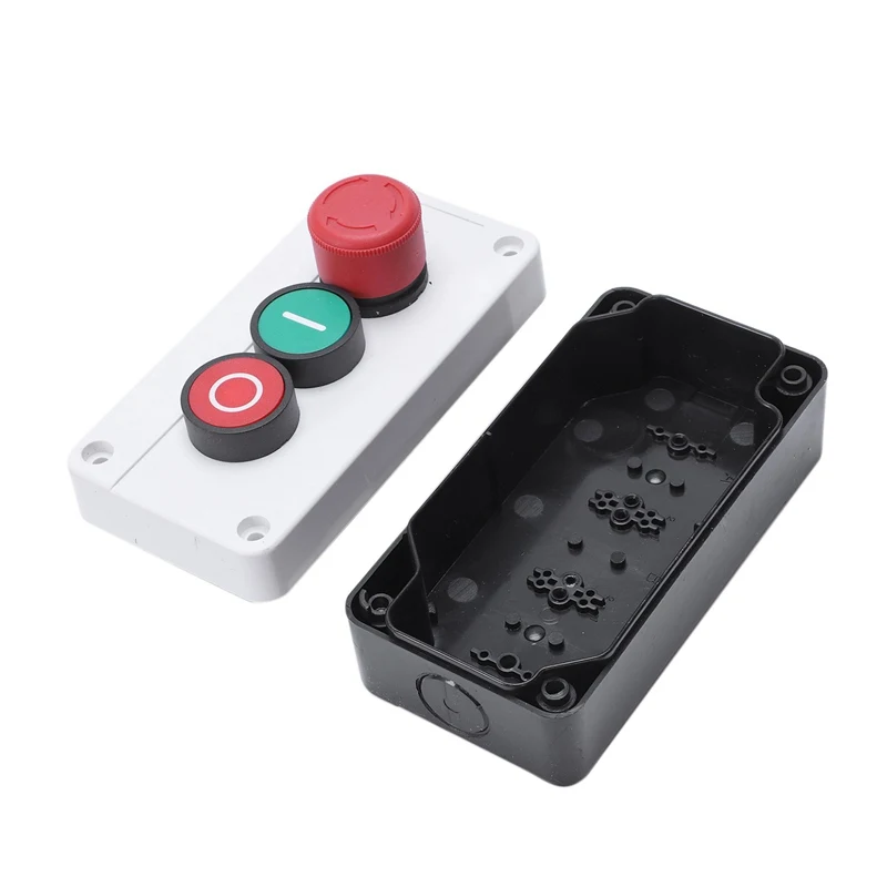 

NC Emergency Stop NO Red Green Momentary Push Button Switch Station 600V 10A