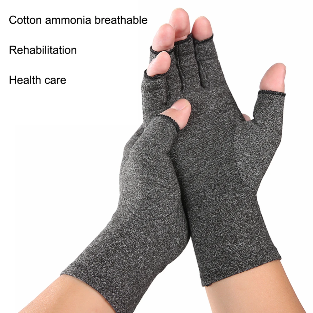 

Arthritis Pressure Gloves High Elastic Breathable Cycling Gloves Ash Anti-Edema Half Finger Rehabilitation Riding Gloves S/M/L
