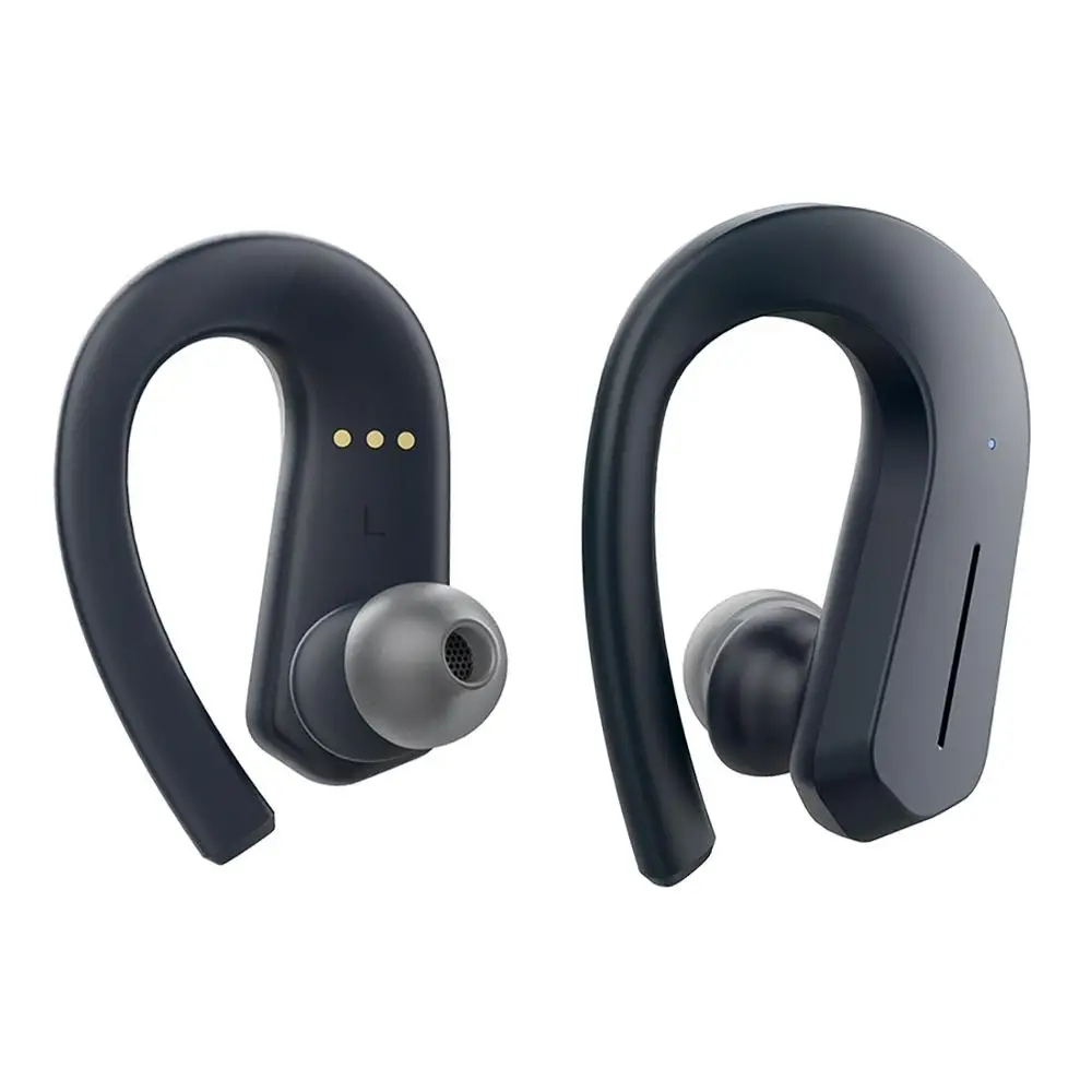 Черный GGMM T1 Bluetooth наушники спортивные TWS беспроводные наушники BT V5.0 IPX7 водонепроницаемые 10 мм динамический круг HIFI Звук 36 часов время воспроизведения - Цвет: Черный