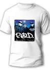 Футболка мужская белая P.O.D. (Payable on Death, ПОД, rock, music, nu metal, Sonny, Marcos) 3265