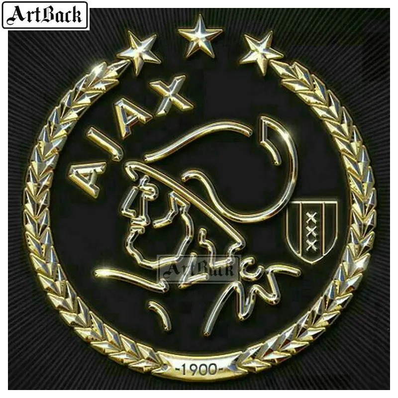 ARTBACK 5d алмазная картина ajax, Голландская футбольная команда, значок, полный квадратный 5d Алмазная мозаика ajax kids - Цвет: C