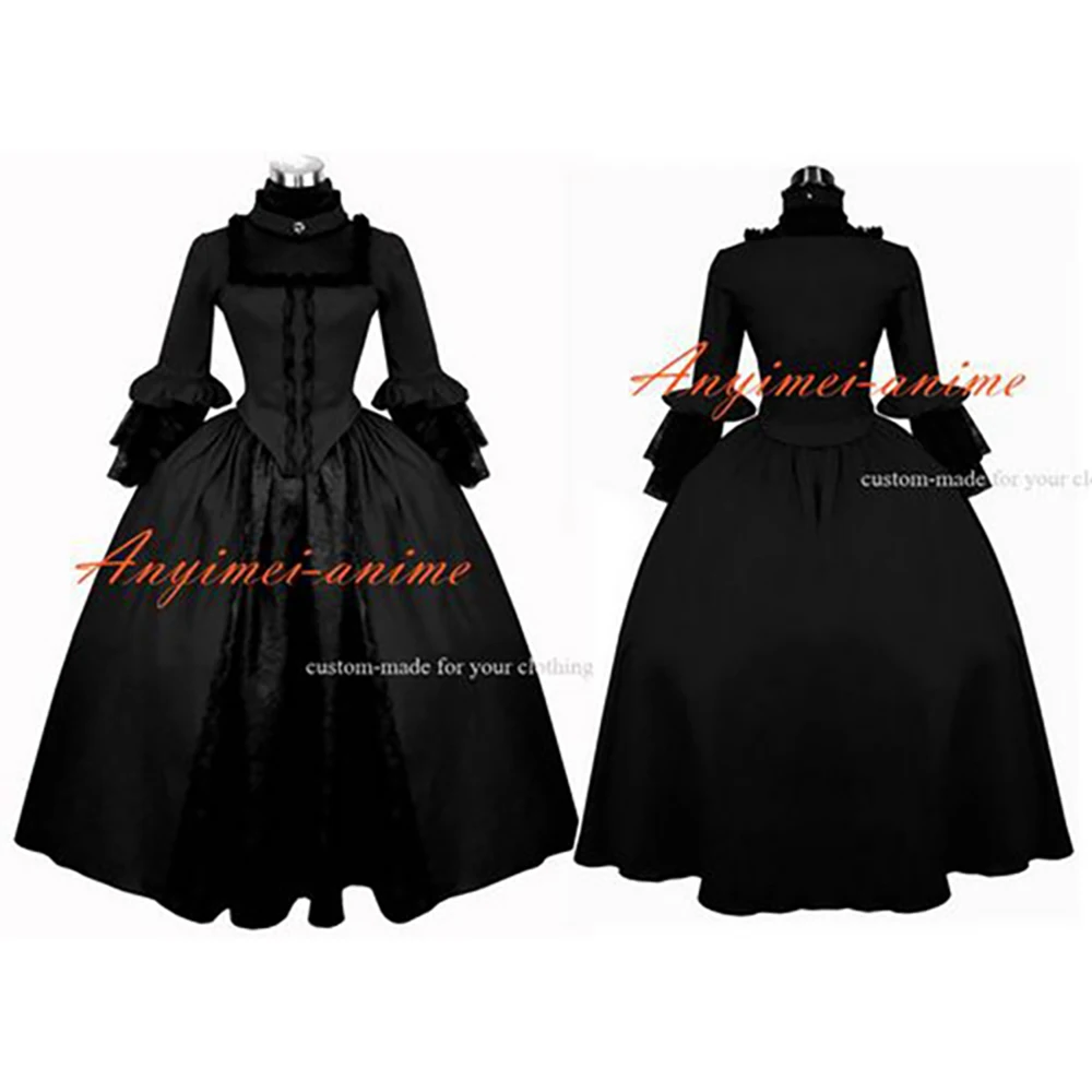 

fondcosplay Victorian Rococo Medieval Gown Ball Outfit Gothic Punk black Cotton shirt skirt Cosplay Costume Tailor-made[G484]