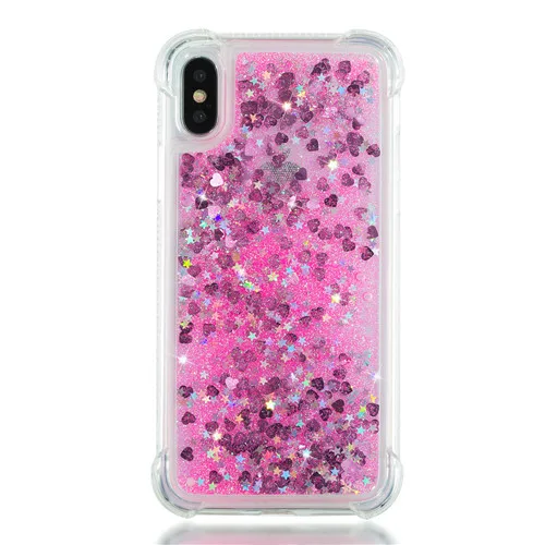 Шикарный чехол с динамическим жидким песком для iPhone 11 Pro X XS MAX XR 6 6S 7 8 Plus 5 5S роскошный блестящий чехол из ТПУ с зыбучим песком - Цвет: FAX