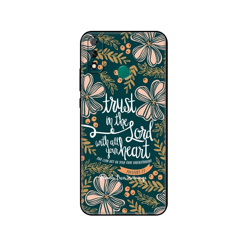 Черный чехол из ТПУ для Huawei P30 Lite Pro P40 LITE E P Smart 2020 с цитатой Библии - купить по