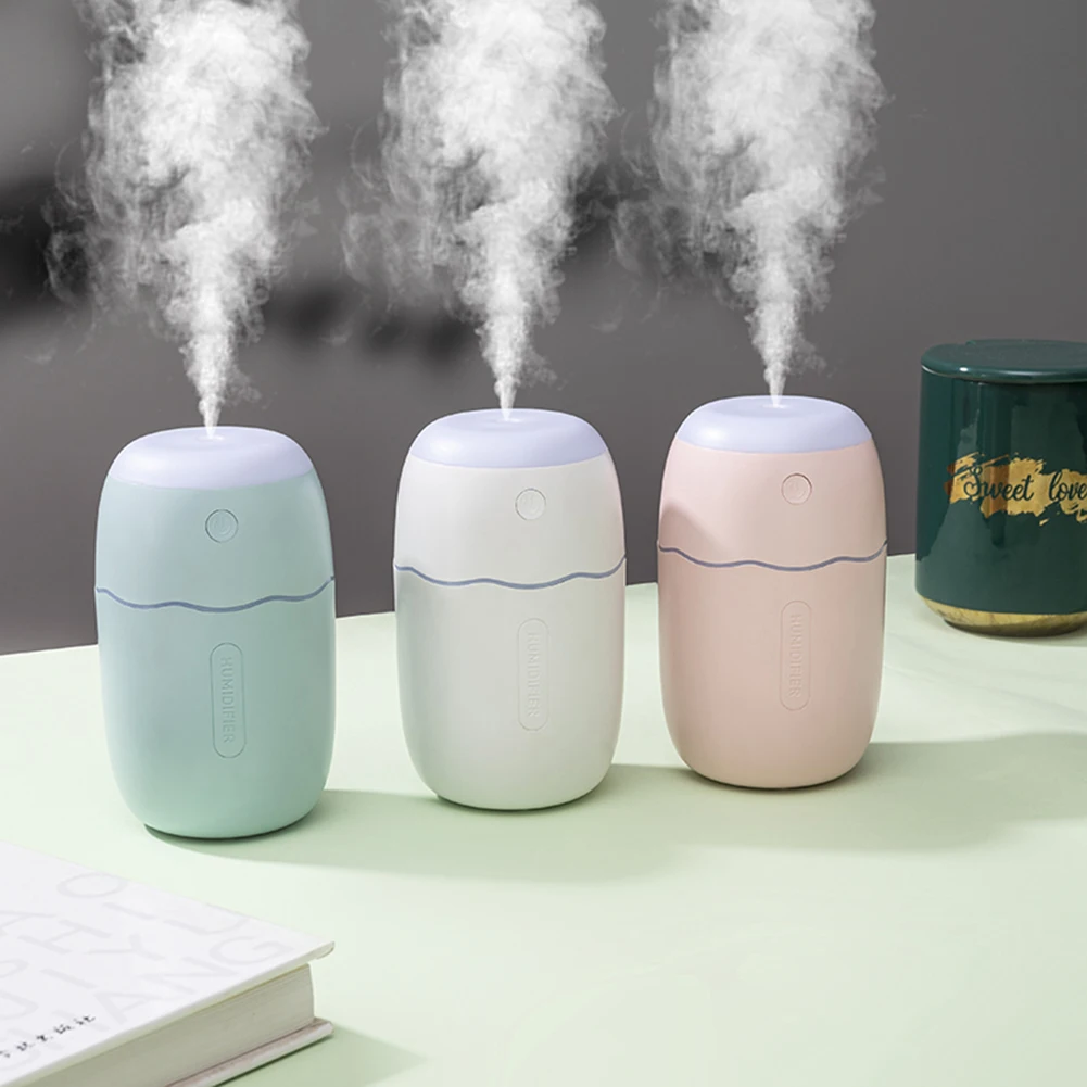 

280ML Indoor Humidifier with Colorful LED Night Light Essentai Oil Diffuser USB Misting Aroma Diffuser Air Humidifier Fine Spray