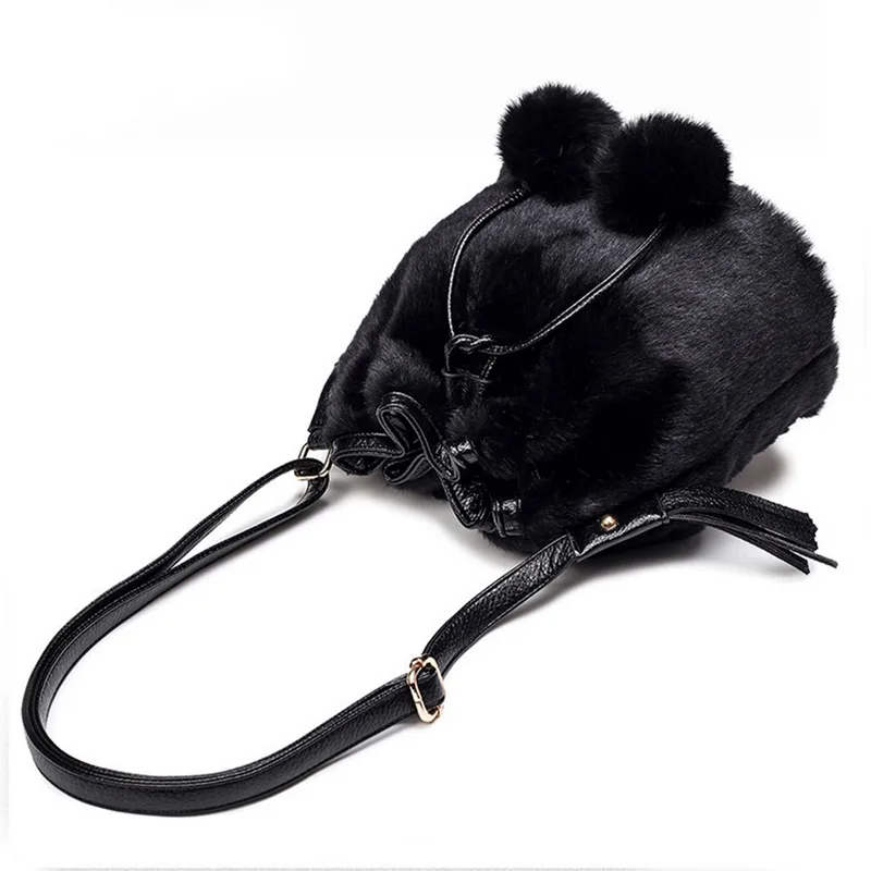 Осенне-зимняя сумка модная женская через плечо с леопардовым принтом плюшевая