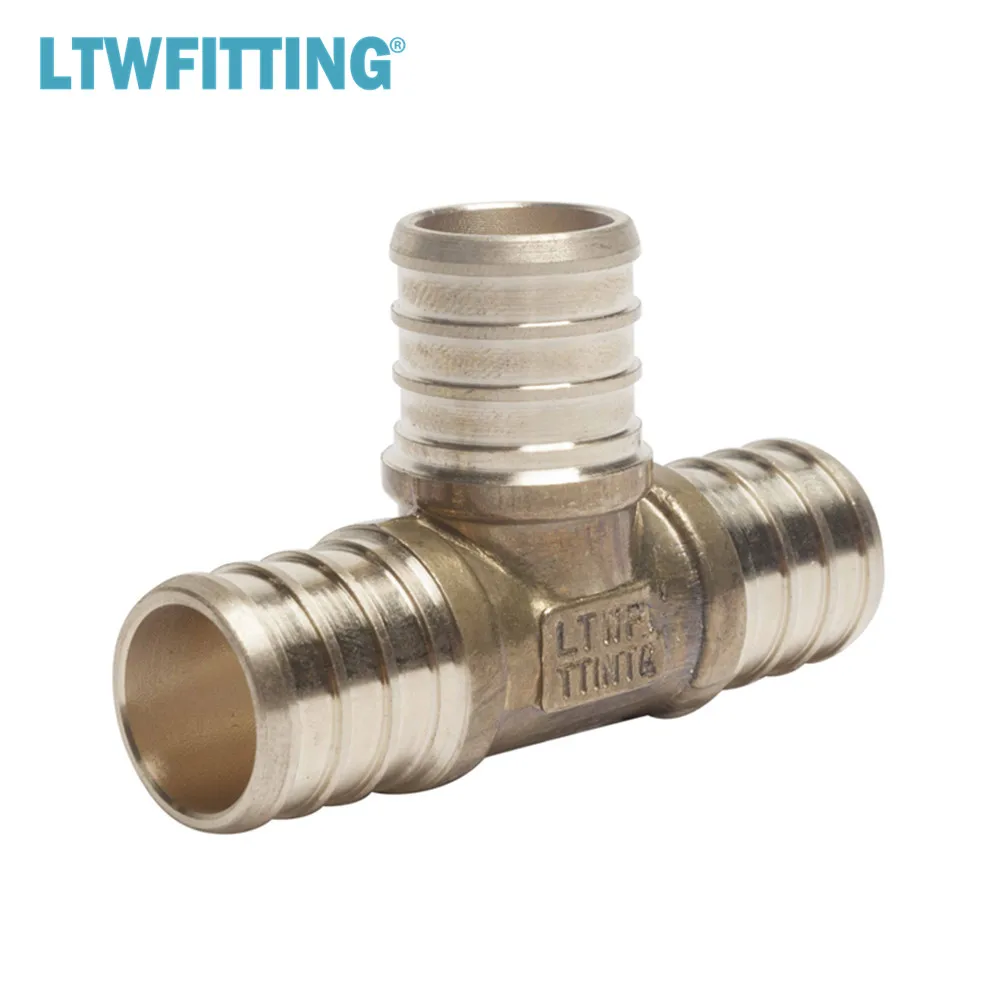 Латунный обжимной фитинг LTWFITTING PEX без свинца 3/4 дюйма x тройник PEX|crimp fitting|brass fittingspex