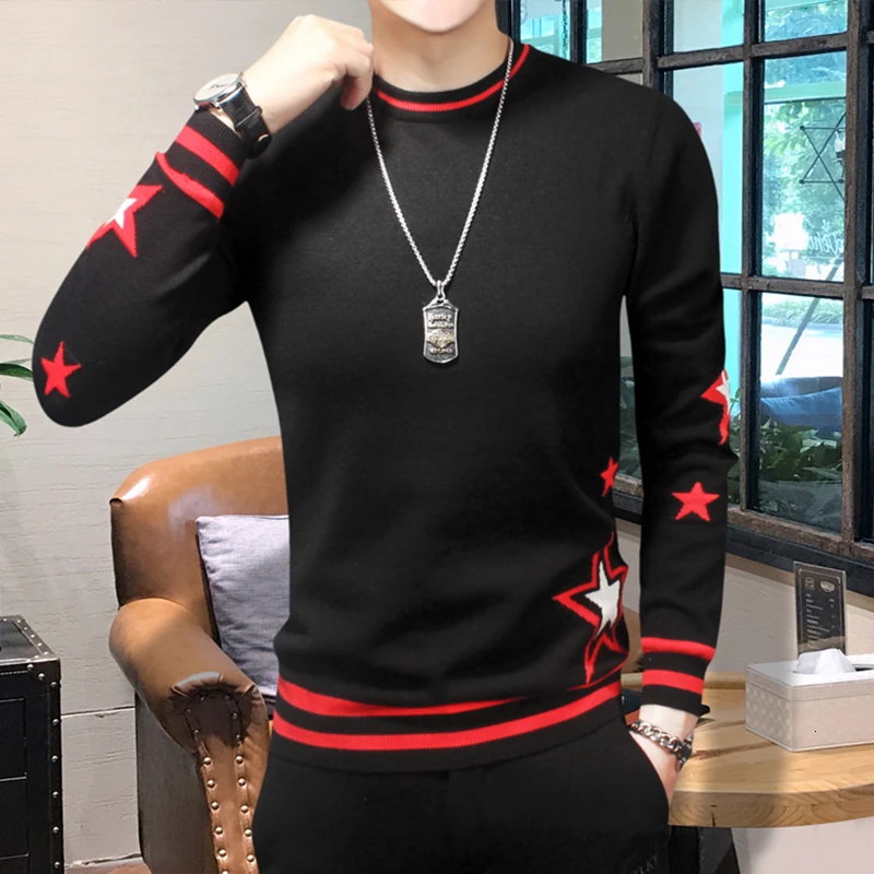 Sweter Masculino зимние изделия вязание без подкладки верхняя одежда пятиконечная