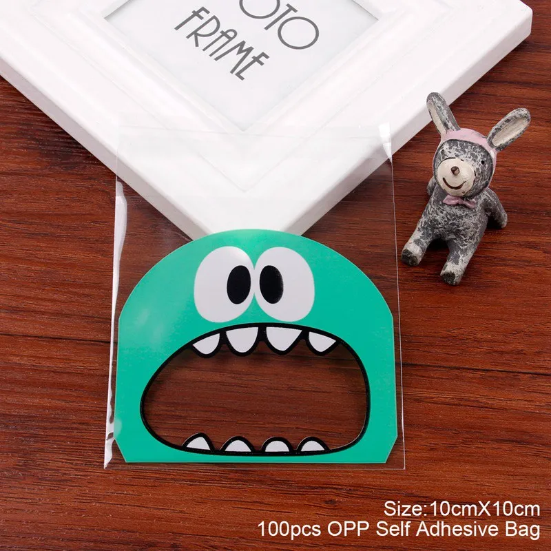 100pcs 10cmX10cm 8 Рождественские подарочные пакеты, сумки для печенья, рождественские украшения для дома, новогодние вечерние принадлежности, коробка для конфет, Рождественский подарок - Цвет: 100pcs 10cmX10cm 8