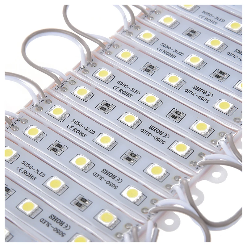 

20pcs 5050 SMD 3-LED Module White Waterproof Modules 12V