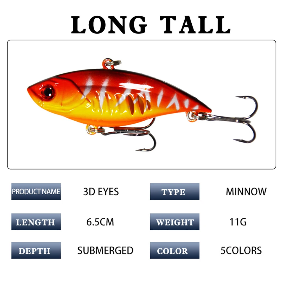 WALK FISH VIB рыболовная приманка вращающаяся Вибрация воблеры жесткие приманки окунь