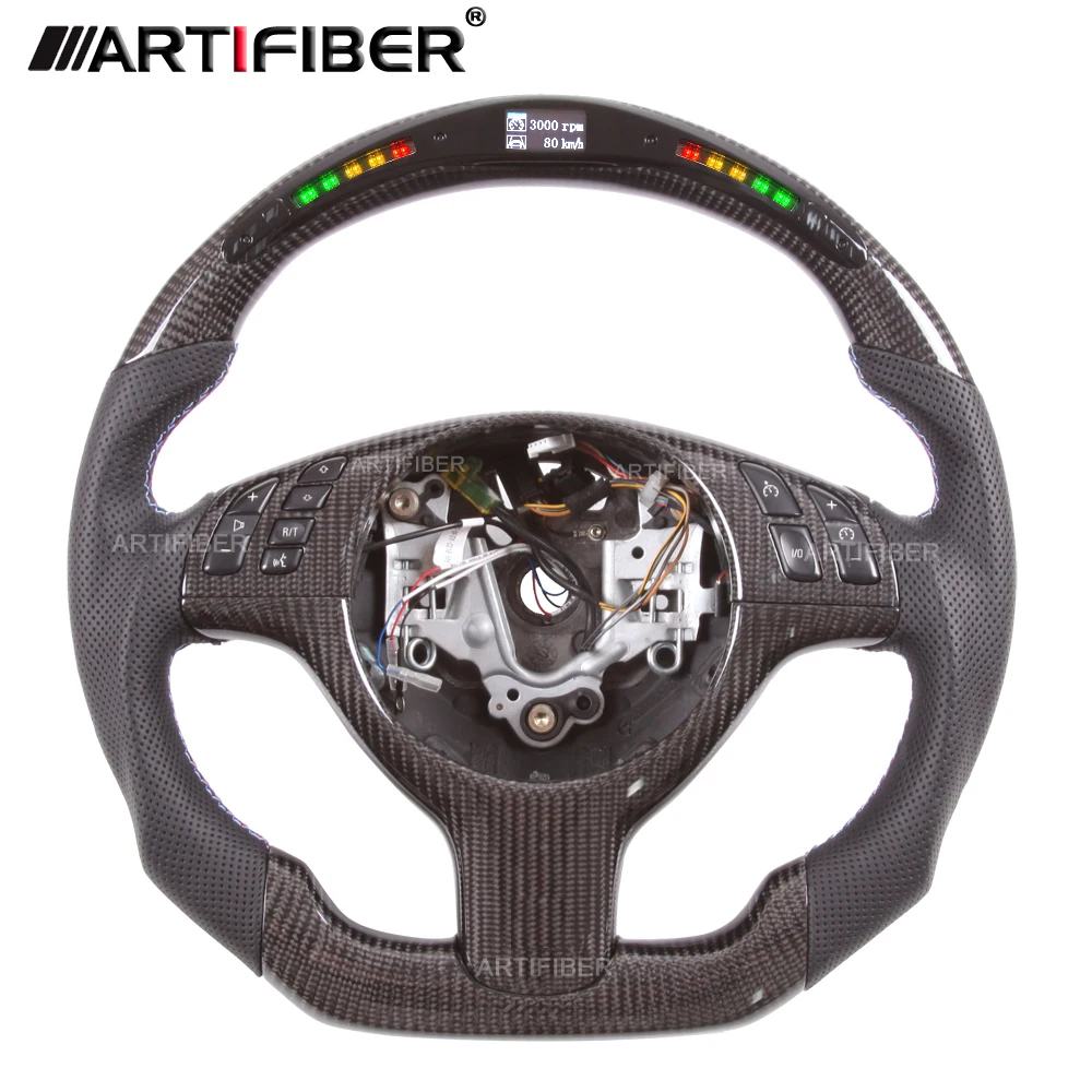 

Руль из углеродного волокна светодиодный для BMW 1, 3, 5, серий M3, E82, E39, E46