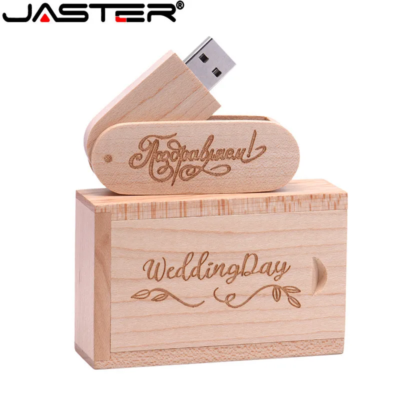 Корабль (свободный изготовленный на заказ логотип) Деревянные USB + коробка флеш