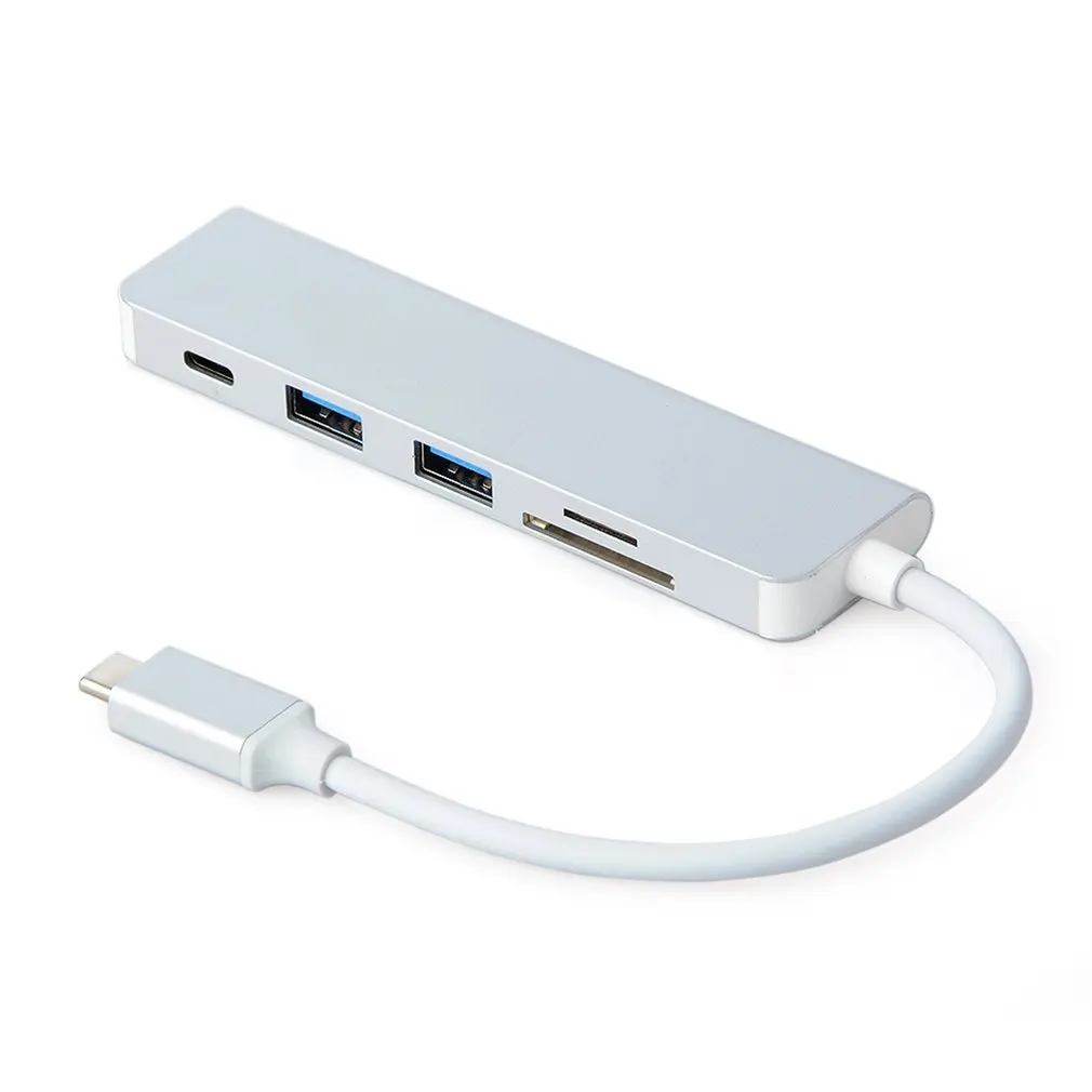 USB 3 0 концентратор для Macbook Pro Type C концентраторы 5 в 1 многопортовый адаптер USB-C порт