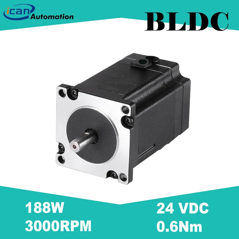 

ICAN 24V BLDC Motor 188Watt 60Ncm 3000RPM High Speed Brushless DC Motor