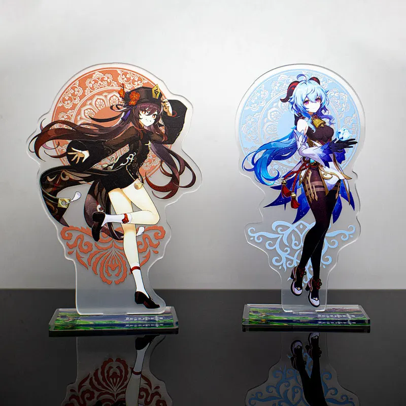 

Anime Figure Genshin Impact Game Hutao Ganyu Albedo Zhongli Character Acrylic Figures Model Plate Desk Decor Standing Sign Gifts