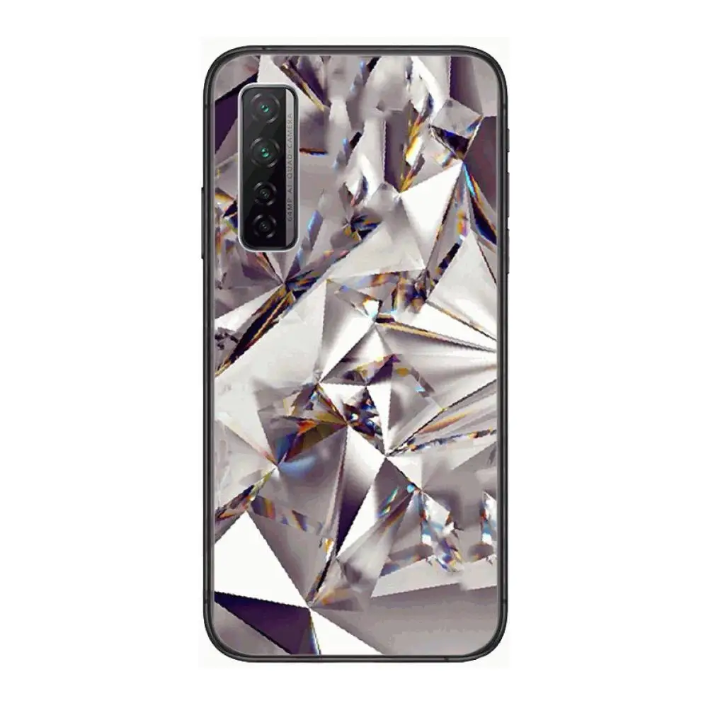 

Beautiful Shining Diamond Phone Case For Huawei mate 40 30 10 20 40 8 9 Lite Z Pro Black Etui 3D Coque Painting Hoesjes 5g blac