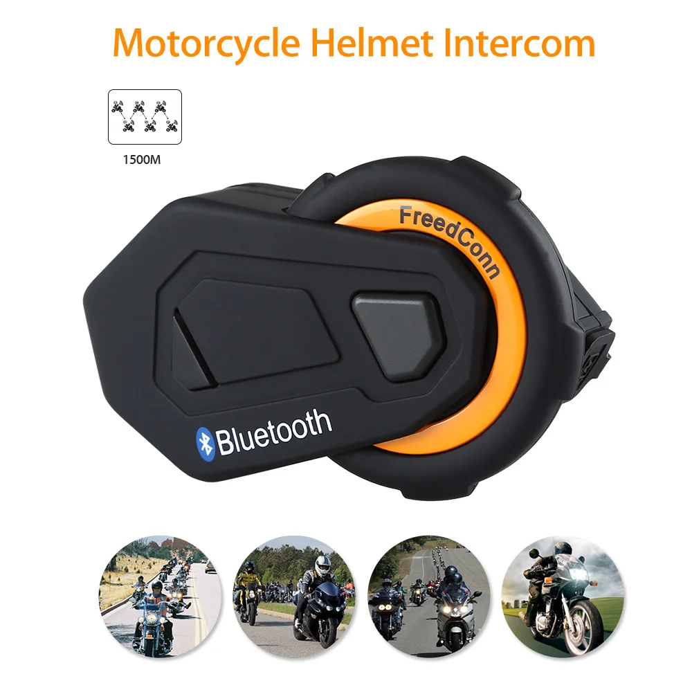 FreedConn мотоциклетмотоциклетная гарнитура Водонепроницаемый интерфон 6 гонщиков