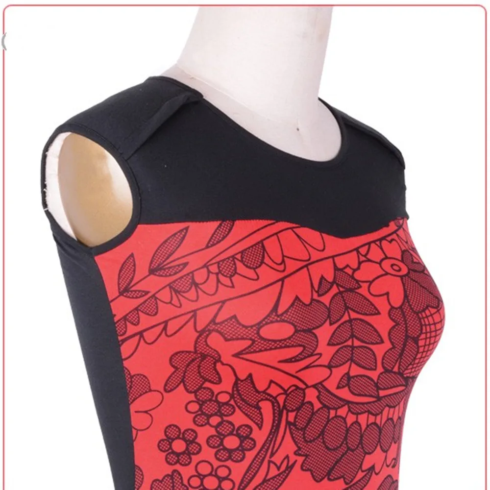 Новинка 2016 летнее модное женское облегающее платье Красное Облегающее Деловое