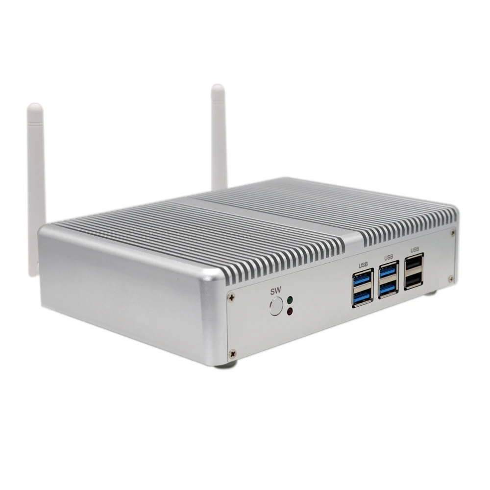 Компьютер Eglobal Core i5 7200U i3 6100u без вентилятора DDR4 16 Гб HD VGA мини компьютер 6USB mini PCIE LAN