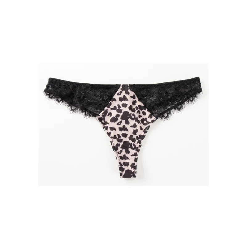 Купить Комплект нижнего белья с принтом зебры глубоким V-образным вырезом