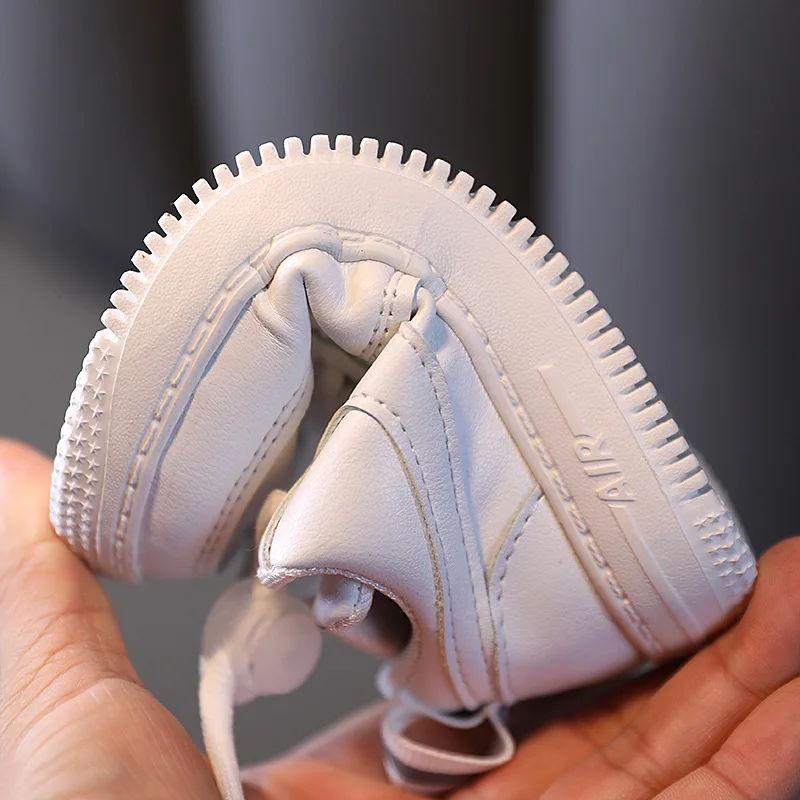 

Pure Solid White New Brands Children Flats Sports Running Four Seasons Comfortable Kids Sneakers Fashion Boys Girls Shoes