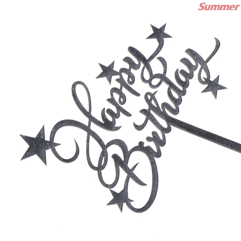 

Popular Shiny Happy Birthday Cake Topper Cute Star Cake Topper Cake Picking Cake Toothpick Children Birthday