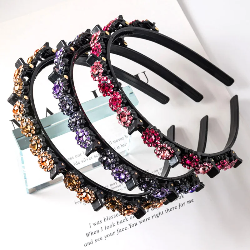 Новый жемчужный Плетеный обруч для волос резиновый фиксированная челка заколка