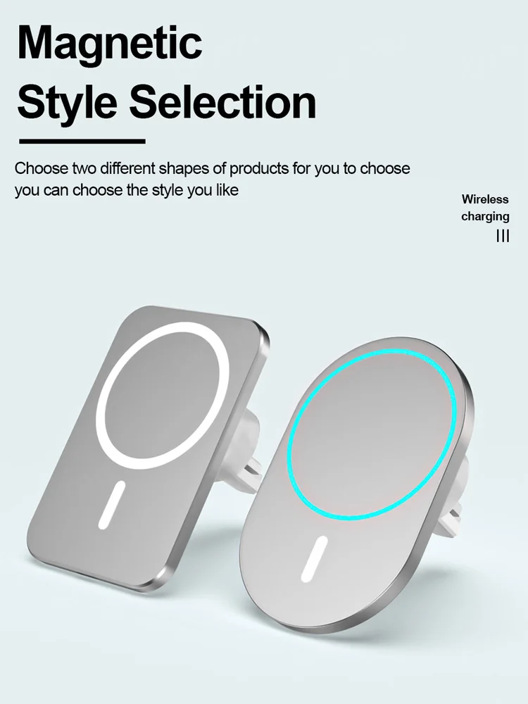 

NLSnakeDay For Iphone 12 12 Pro Max Magsafe Wireless Car Charger Airvent Mount Magnet Adsorbable Phone Car Holder 15W Charger