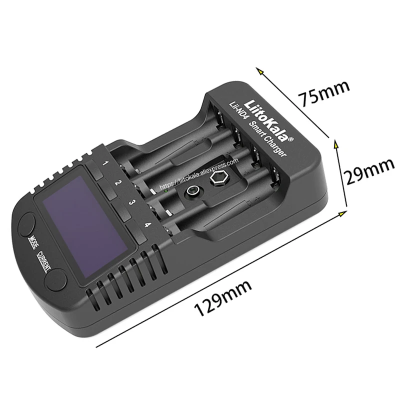 liitokala lii nd4 nimh cd charger aa aaa charger lcd display and test battery capacity for 1 2 v aa aaa and 9v batteries free global shipping