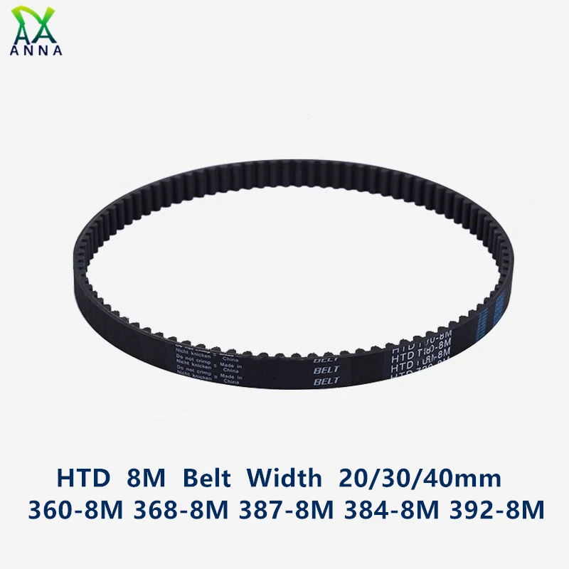 

HTD 8M synchronous belt C=360/368/376/384/392 width 20/30/40mm Teeth 45 46 47 48 49 HTD8M Timing Belt 360-8M 368-8 384-8M 392-8M