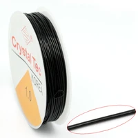 nylon elastic stretch jewelry thread cord black 1mm for diy jewelry making materials handmade 10 rolls approx 6 mroll
