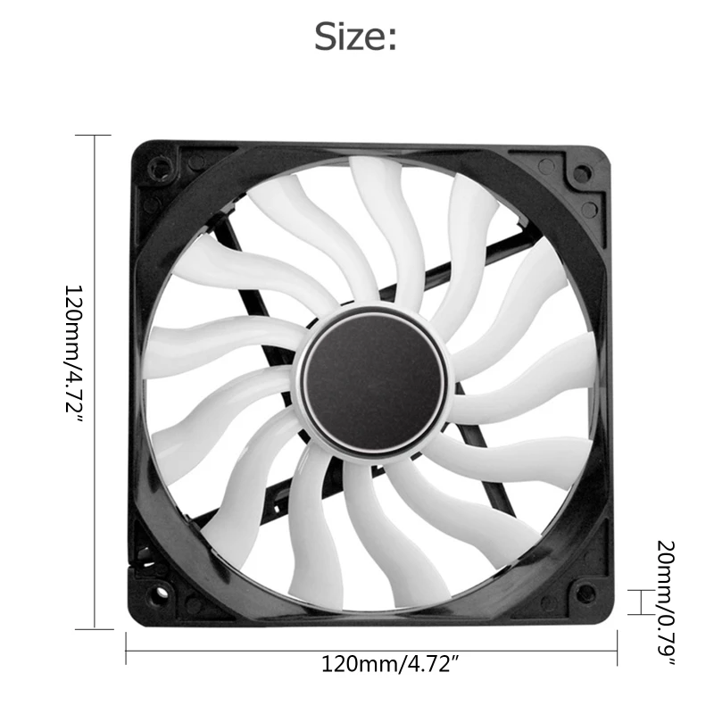 

Jonsbo 12020 120mm 4Pin 3Pin Ultra-Thin Silent Computer Chassis Fan Power D-Type Cooling Fan CPU Radiator Cooler 12V