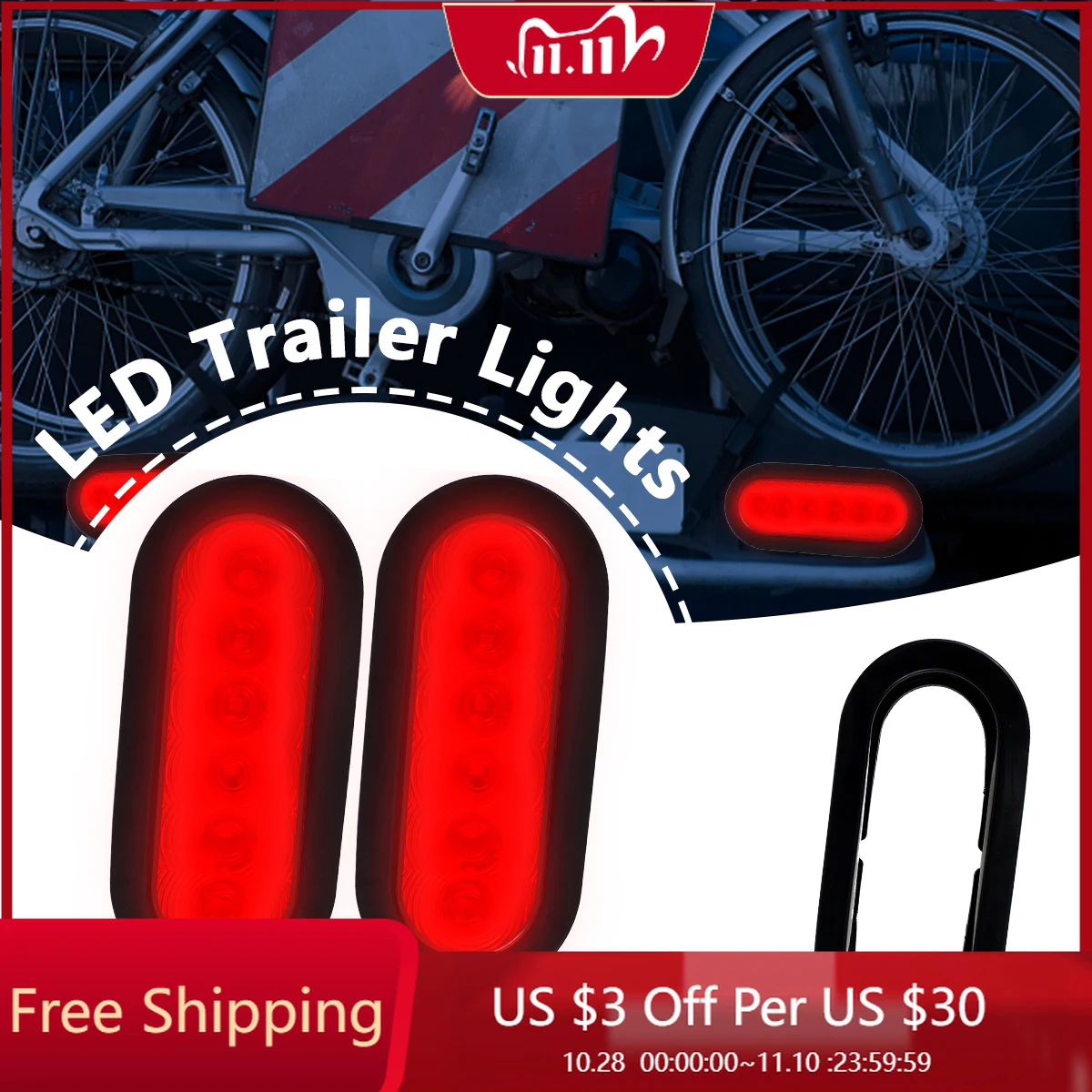 

1 пара автомобильных задних фонарей, 6 светодиосветодиодный, задние фонари SMD IP67, водонепроницаемые стоп-сигналы, указатели поворота, 12 В пос...