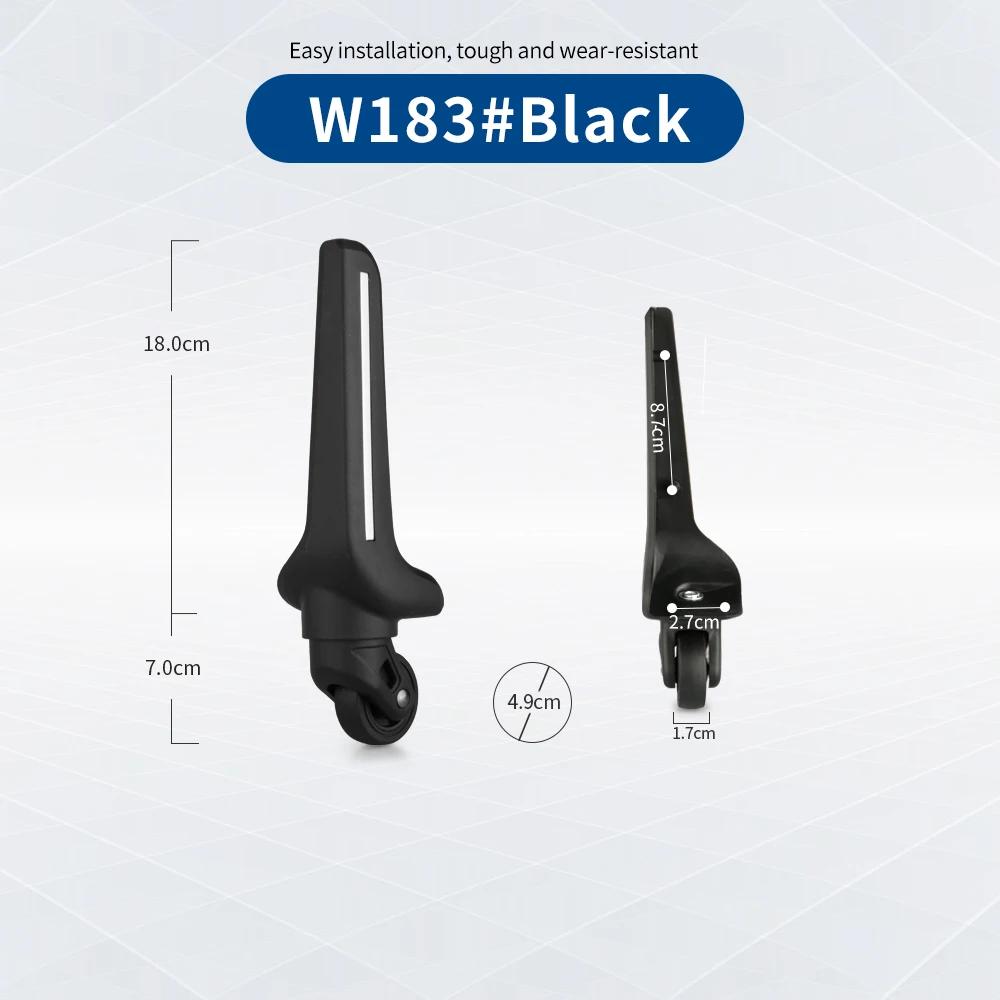 TANGYIPIN W183 Suitcase universal wheel repair luggage password customs box accessories rubber casters non-slip silent wheels