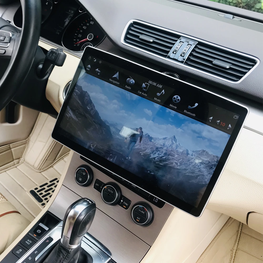 12," Вращающийся ips 1920*1080 шесть ядер Android 8,1 2 din универсальный автомобильный DVD gps Мультимедиа двойной Din автомобильный Радио плеер