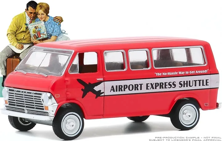 GreenLight 1:64 1968 Ford Club Wagon Solid Pac сплав модель автомобиля металлические игрушки для