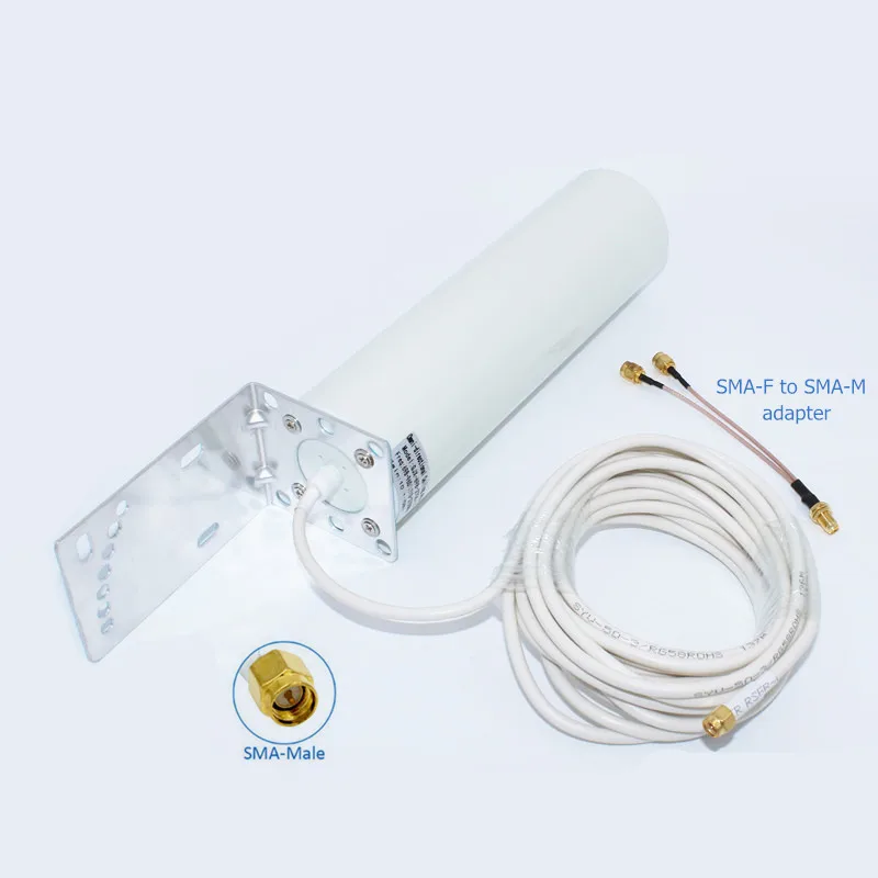 Dual SMA male 5m 4G LTE антенна Wi-Fi антенна TS9 3g 4g антенна SMA male 2,4 GHz внешняя антенна с CRC9 для роутер Huawei 4g Модем - Цвет: Dual SMA male 5m