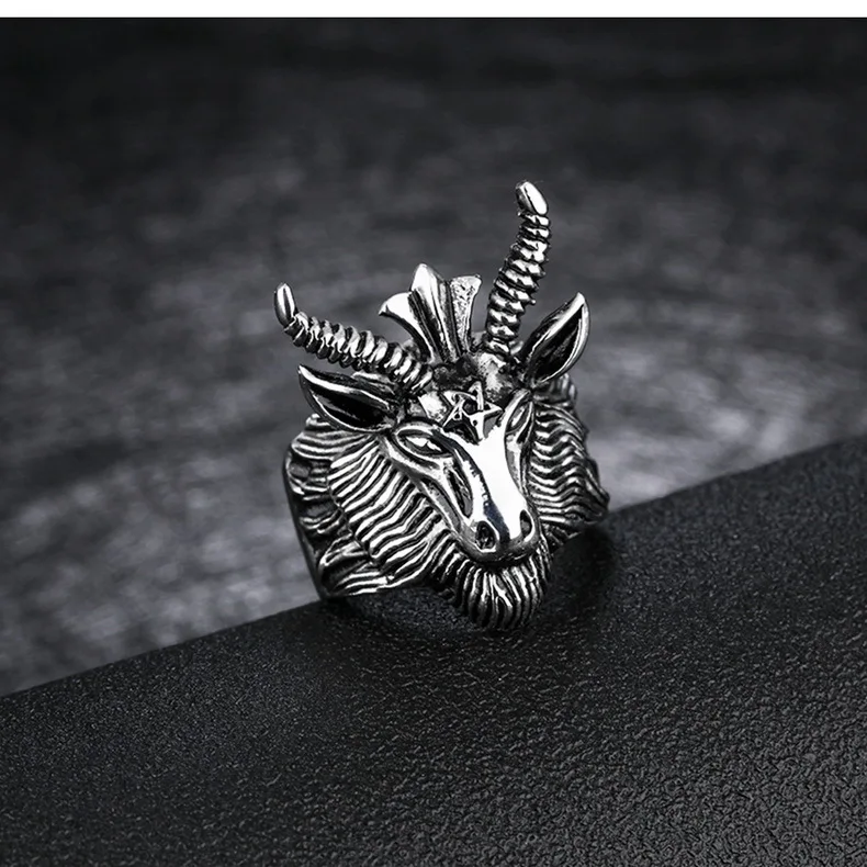 Винтажный в стиле панк готика кольцо Мужская мода мужское ювелирные изделия на