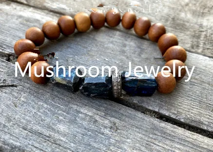 

Boho Pave Cubic Zircon Natural Elastic Bracelet Stone Jewelry For Women Wood Bead Bracelet Yoga Mala